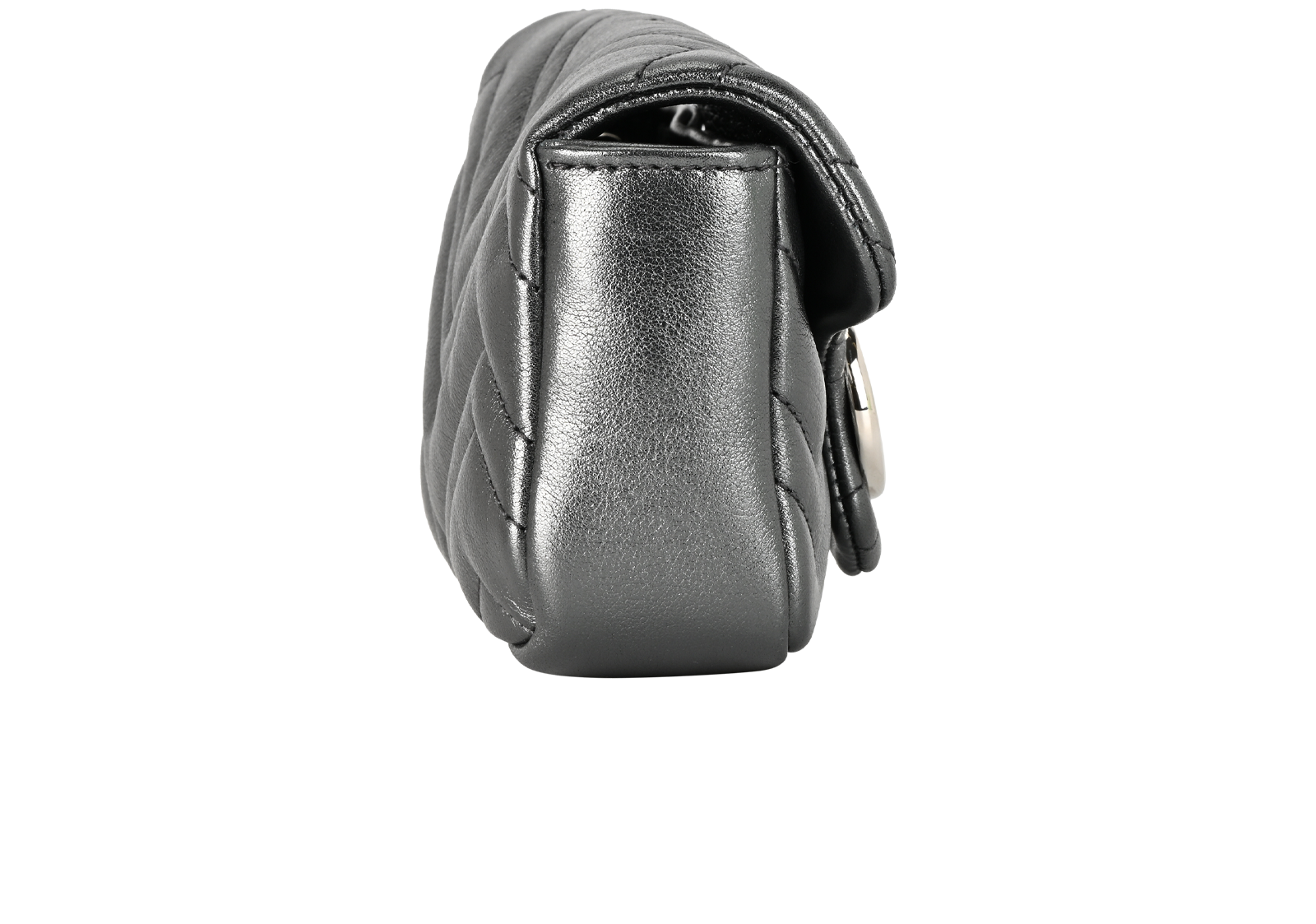 GG Marmont Super Mini, &pound;650, Handbags, Grey, Leather, Side view